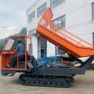 3 সিলিন্ডার ইঞ্জিন সহ 4x4 ক্রলার মিনি ডাম্পার উচ্চ উত্তোলনকারী ছোট ট্র্যাকড ডাম্পার