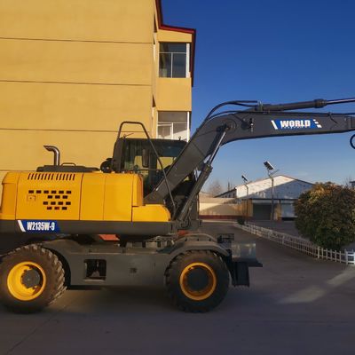 125HP চাকার মিনি এক্সকাভেটর হিউম্যানাইজড ডিজাইন মিনি হাইড্রোলিক এক্সকাভেটর