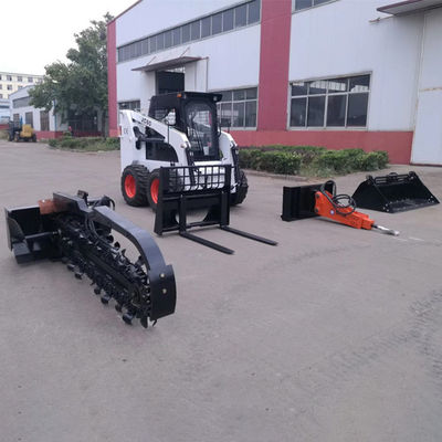 45kw ছোট স্কিড স্টিয়ার লোডার ফোর হুইল ড্রাইভ বালতি সহ স্বয়ংক্রিয়