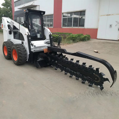 45kw ছোট স্কিড স্টিয়ার লোডার ফোর হুইল ড্রাইভ বালতি সহ স্বয়ংক্রিয়